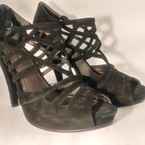 Linea paolo suede heels peep toe - Picture 4 of 16